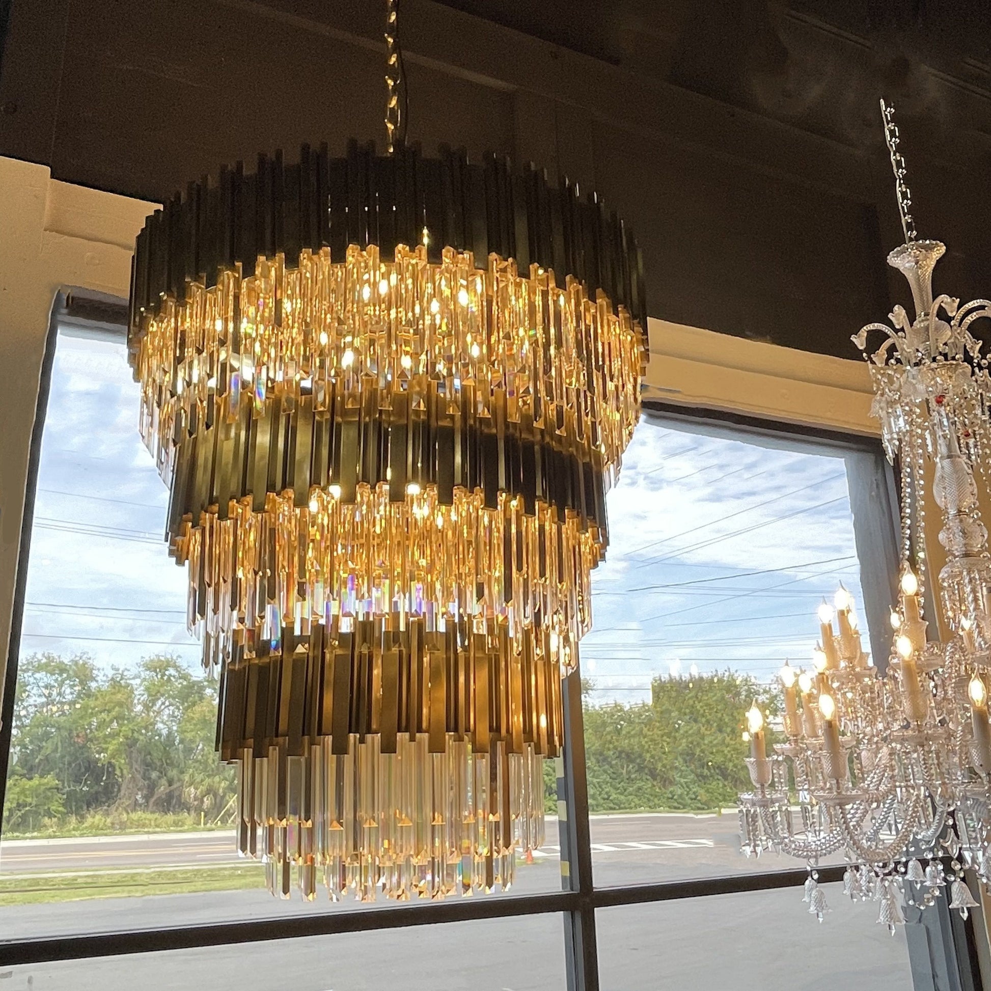 Colonnade Tiered Round Crystal Chandelier - Kavker - 