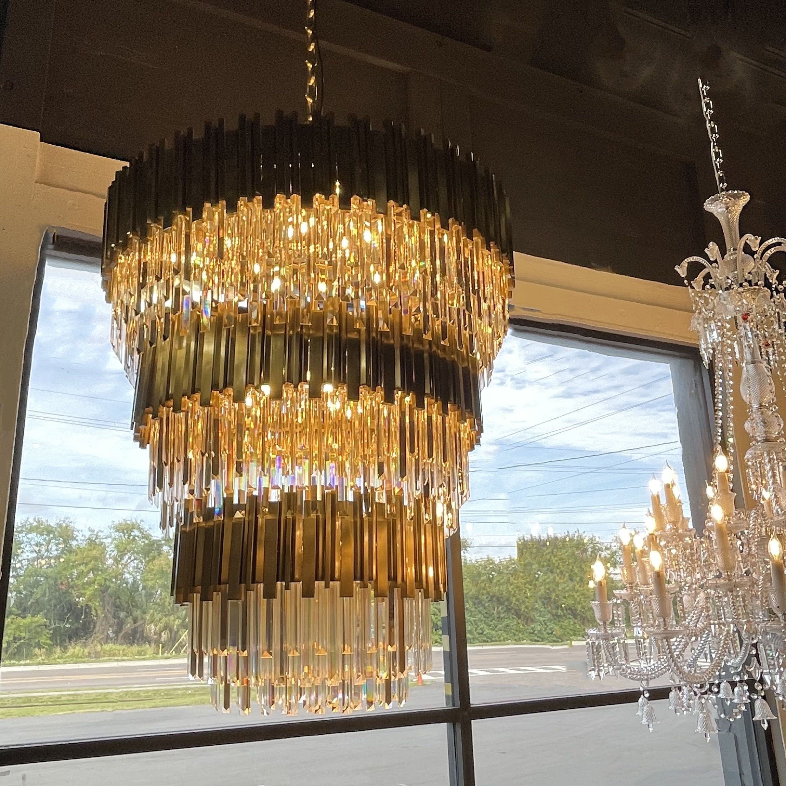 Colonnade Tiered Round Crystal Chandelier - Kavker - 