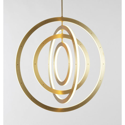 Ionic 4-Ring Tiered LED Round Chandelier - Kavker