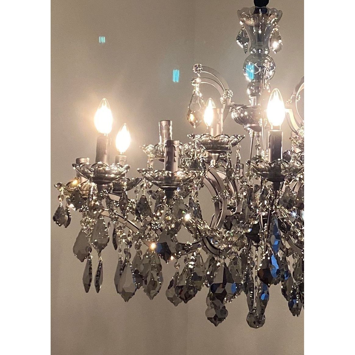 50 Light 80" MN Iron Orb Crystal Chandelier - Kavker - 