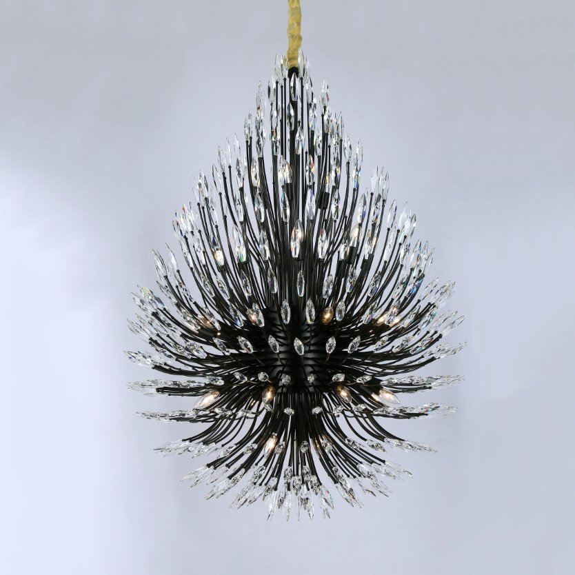 Lily Starburst Crystal Sputnik Chandelier 43"W-Kavker