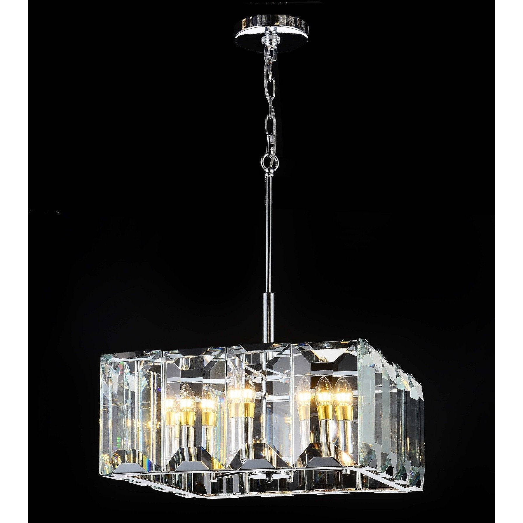 Tundra Square Crystal 24" Chandelier - Kavker