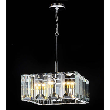 Tundra Square Crystal 24" Chandelier - Kavker