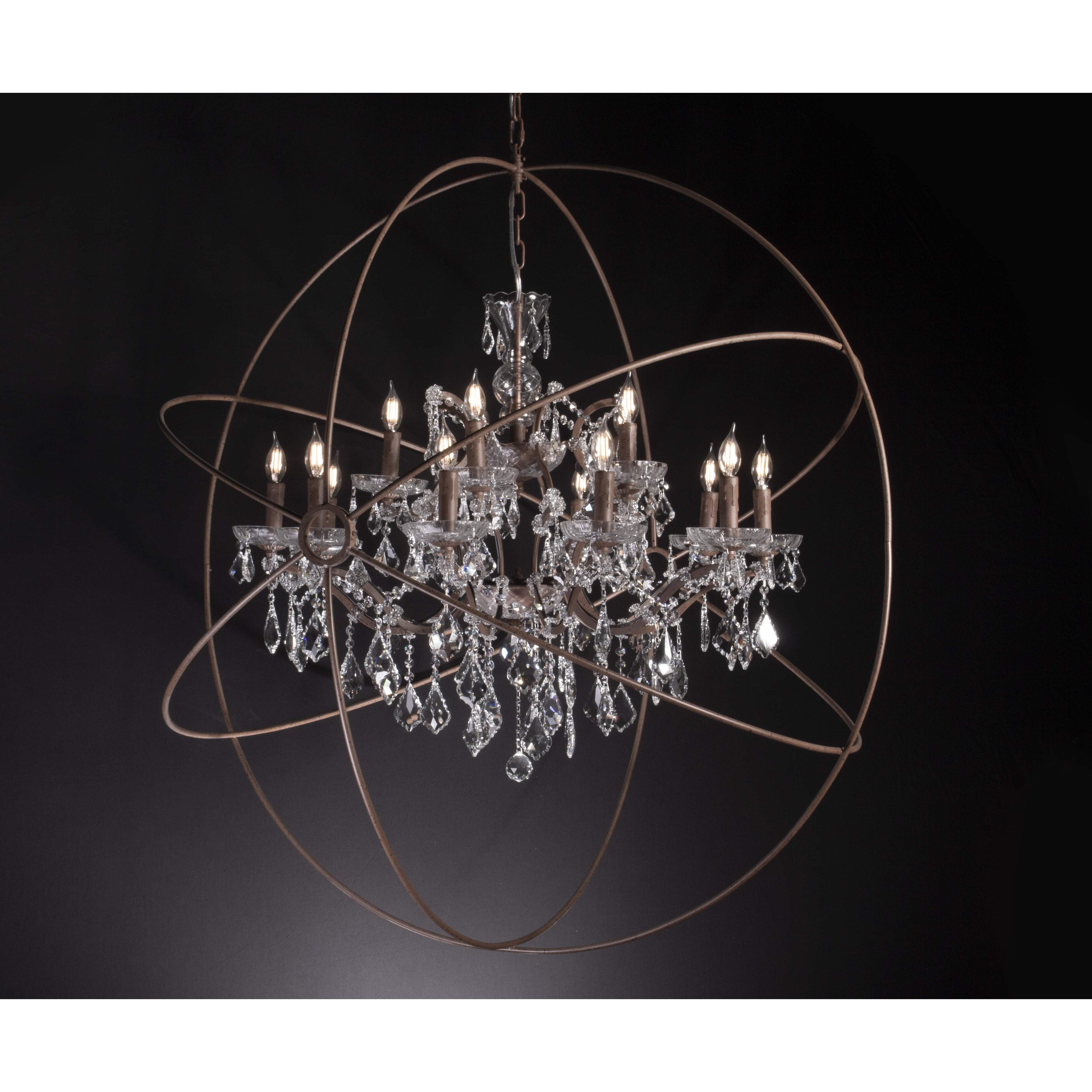 50 Light 80" MN Iron Orb Crystal Chandelier - Kavker - 