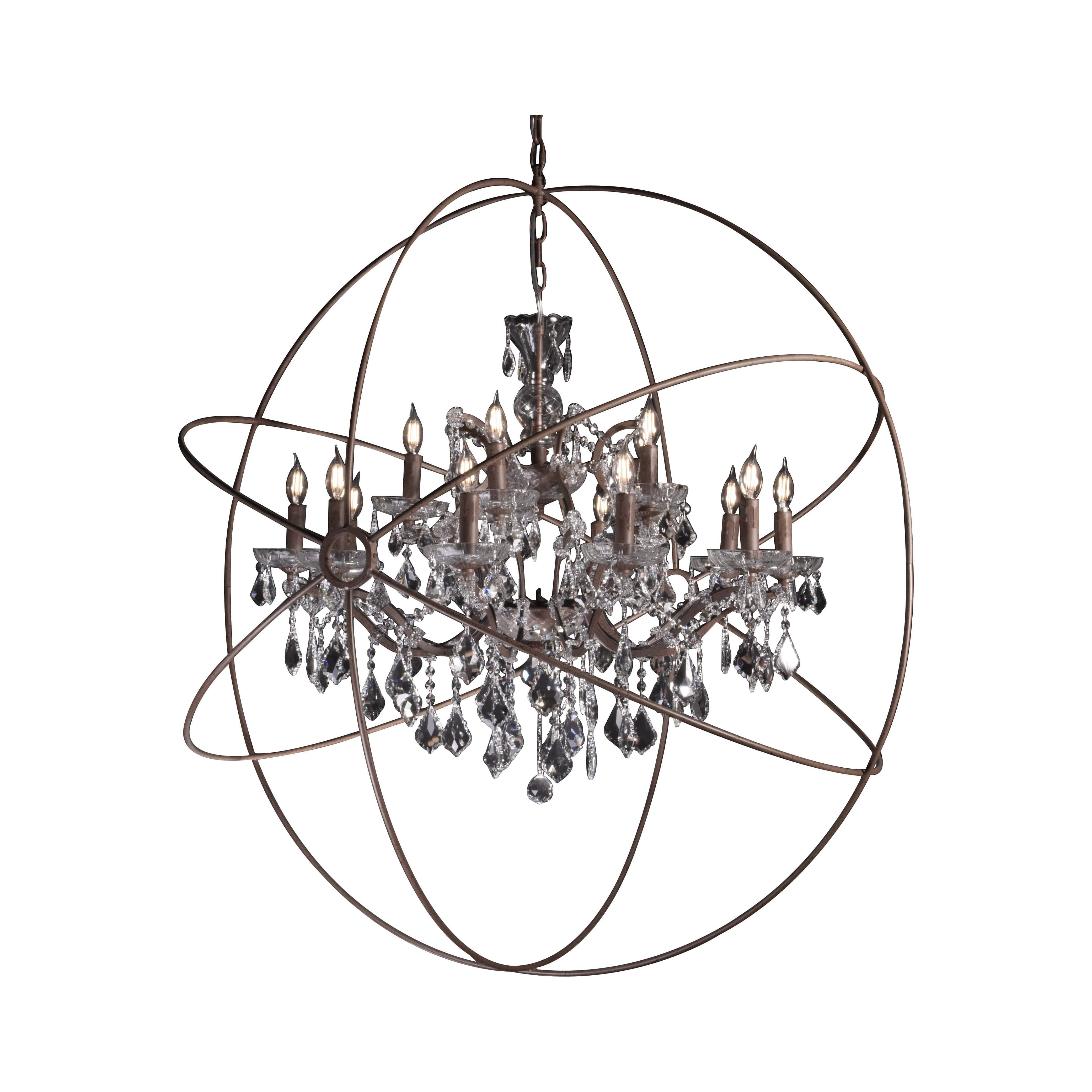 50 Light 80" MN Iron Orb Crystal Chandelier - Kavker - 