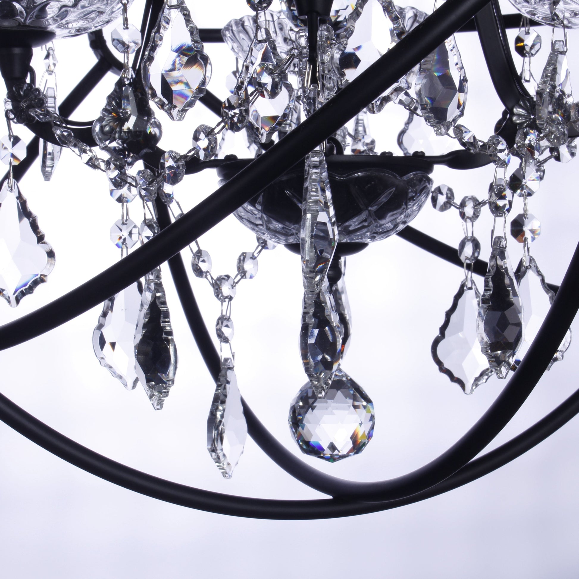 50 Light 80" MN Iron Orb Crystal Chandelier - Kavker - 