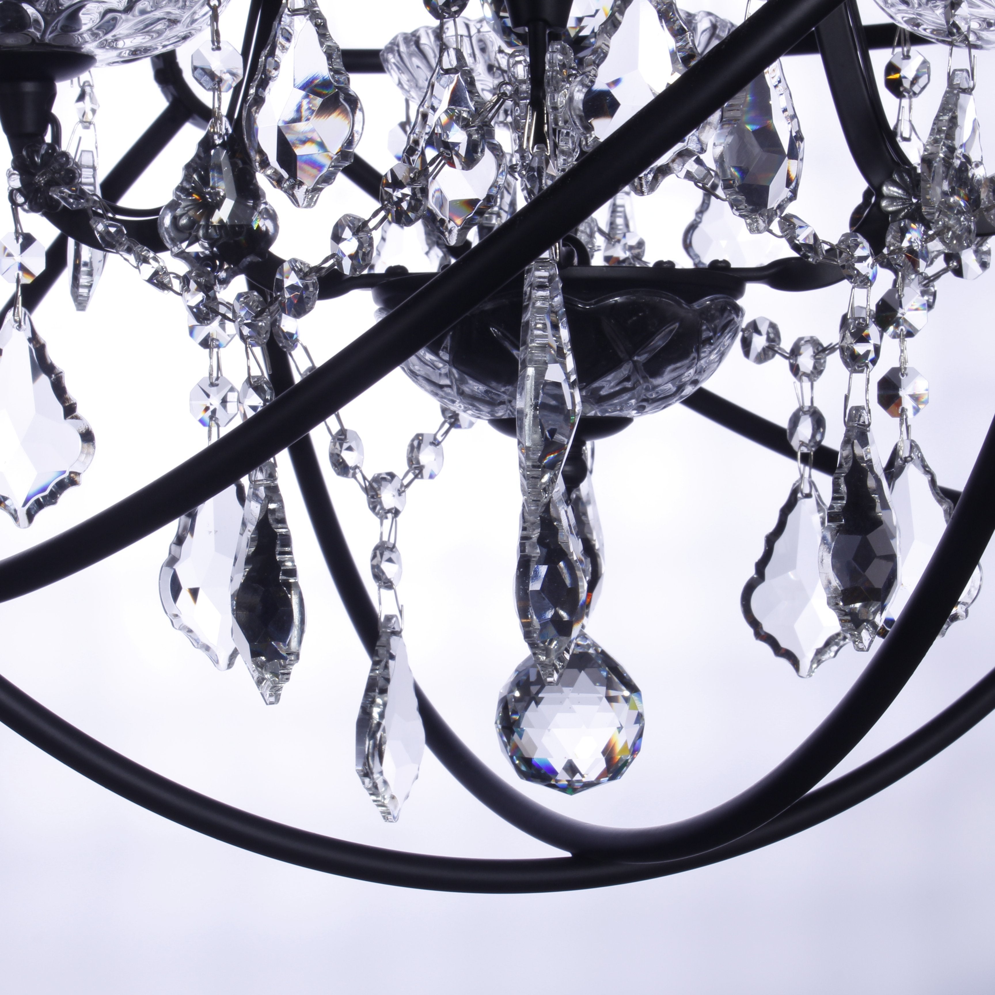50 Light 80" MN Iron Orb Crystal Chandelier - Kavker - 