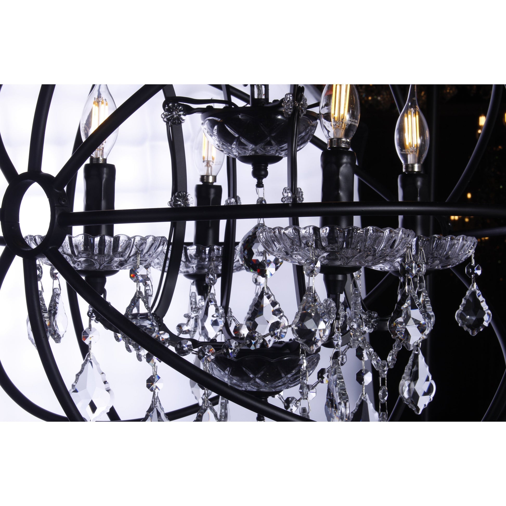 50 Light 80" MN Iron Orb Crystal Chandelier - Kavker - 