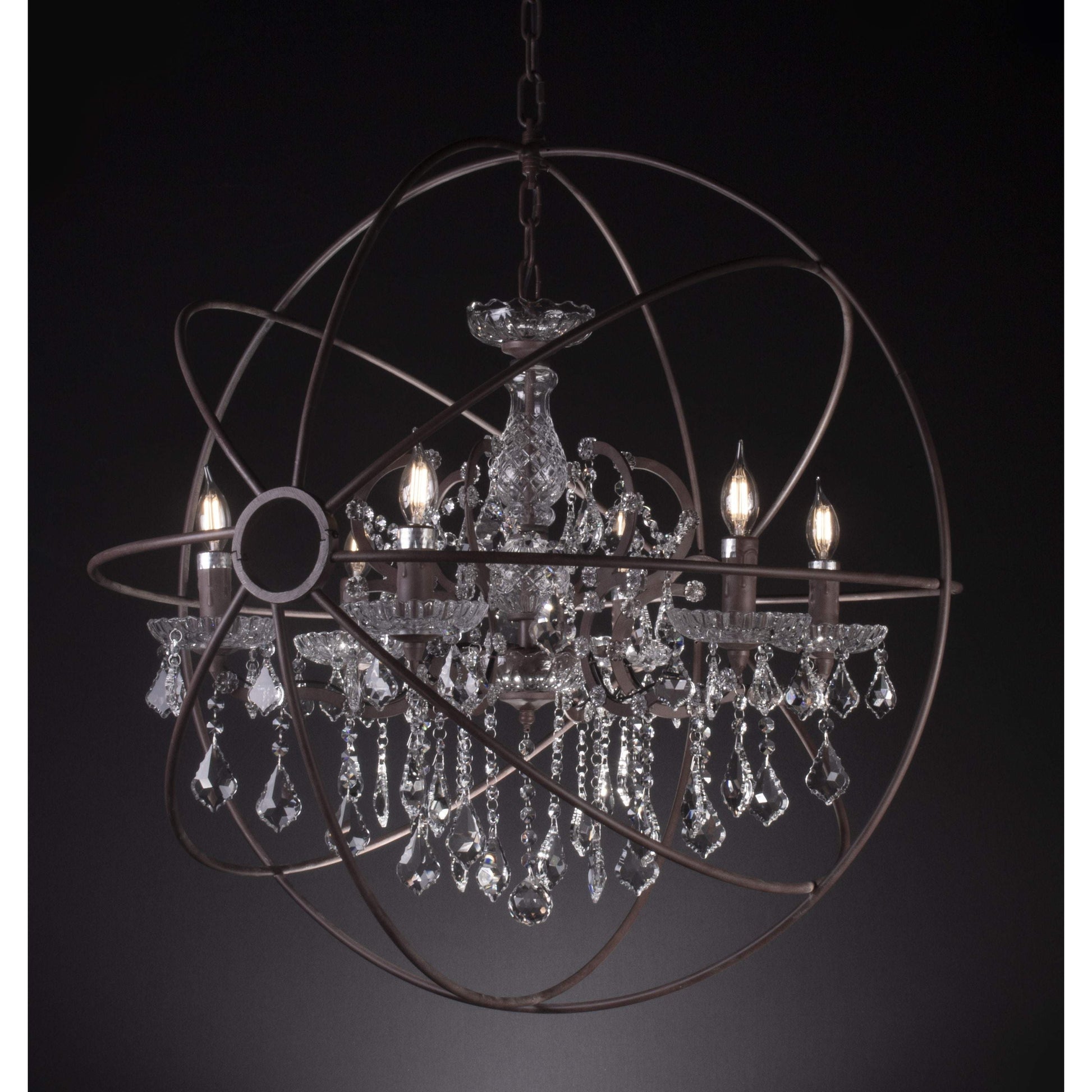 50 Light 80" MN Iron Orb Crystal Chandelier - Kavker - 