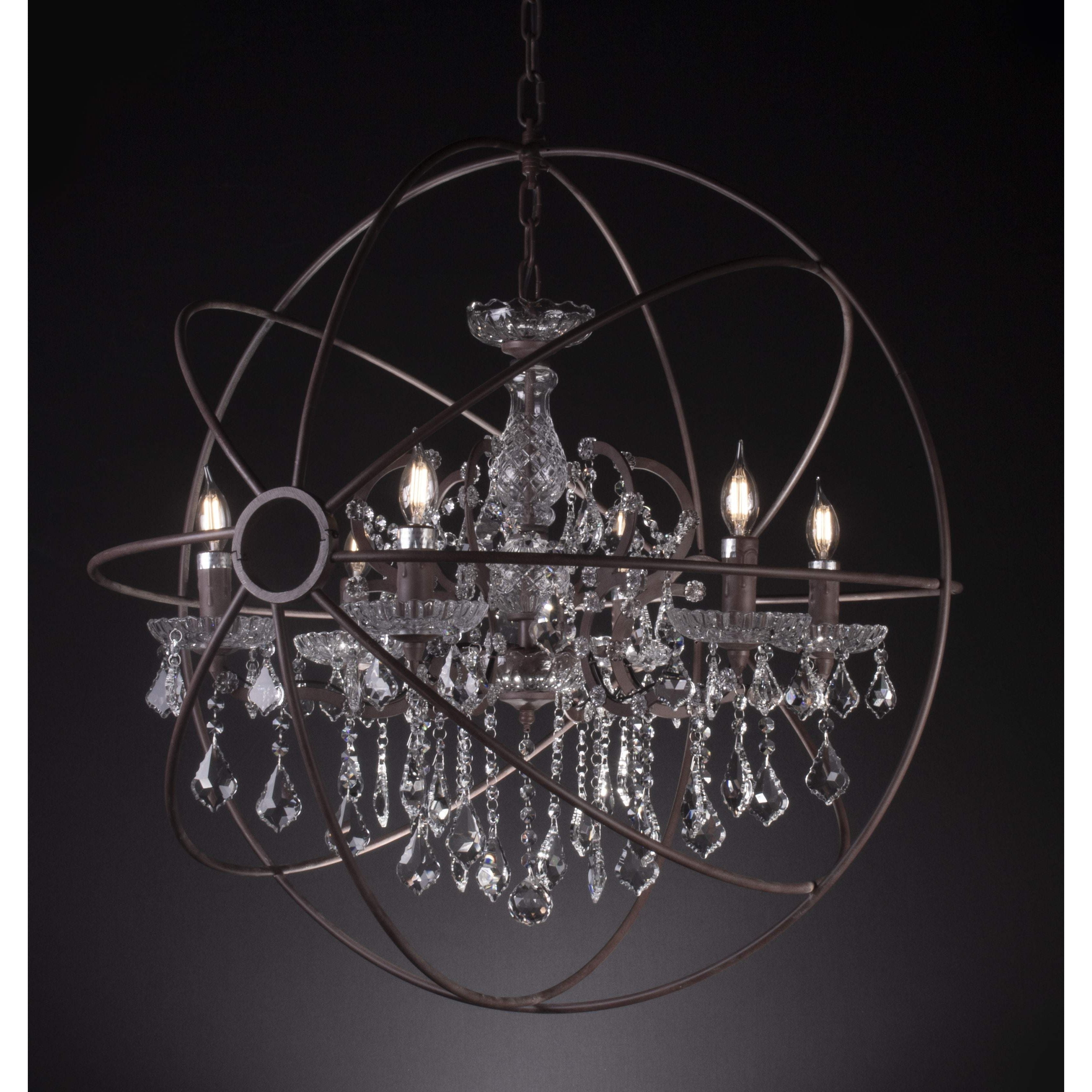 50 Light 80" MN Iron Orb Crystal Chandelier - Kavker - 