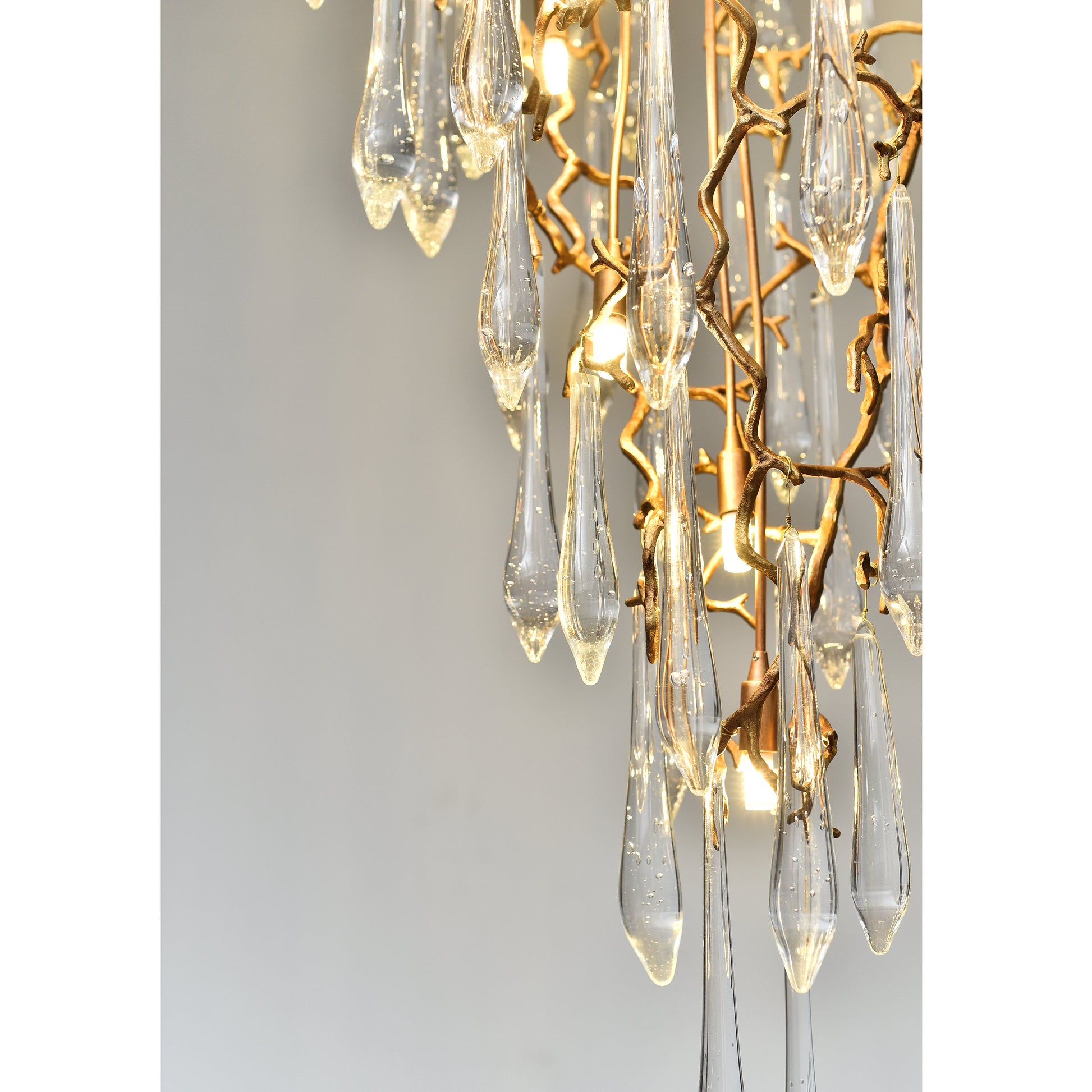 Livio Round Foyer Branching Teardrop Chandelier - Kavker - 