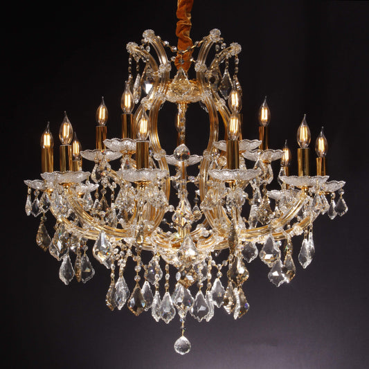 Maria Theresa 16 Light Silver 32" Crystal Chandelier - Kavker