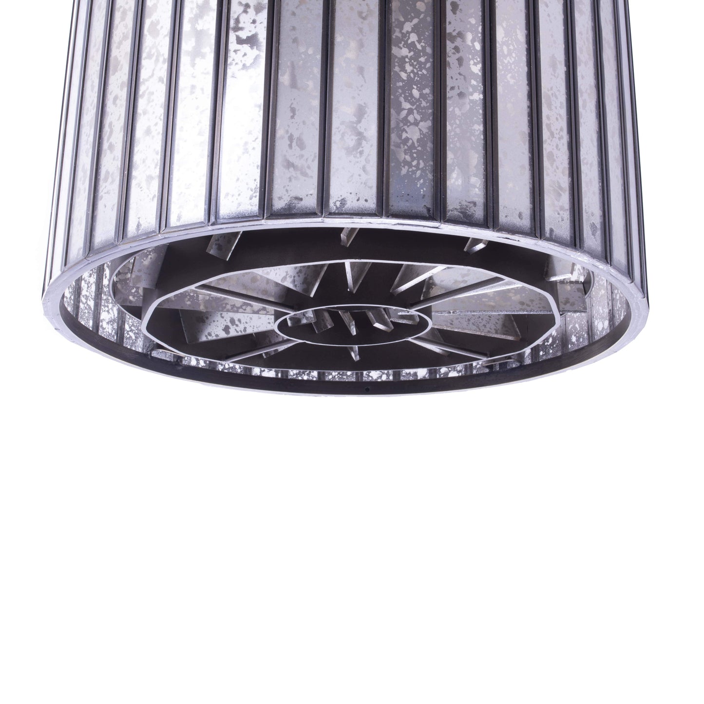 Round Mercury Glass Pendant Light - Kavker