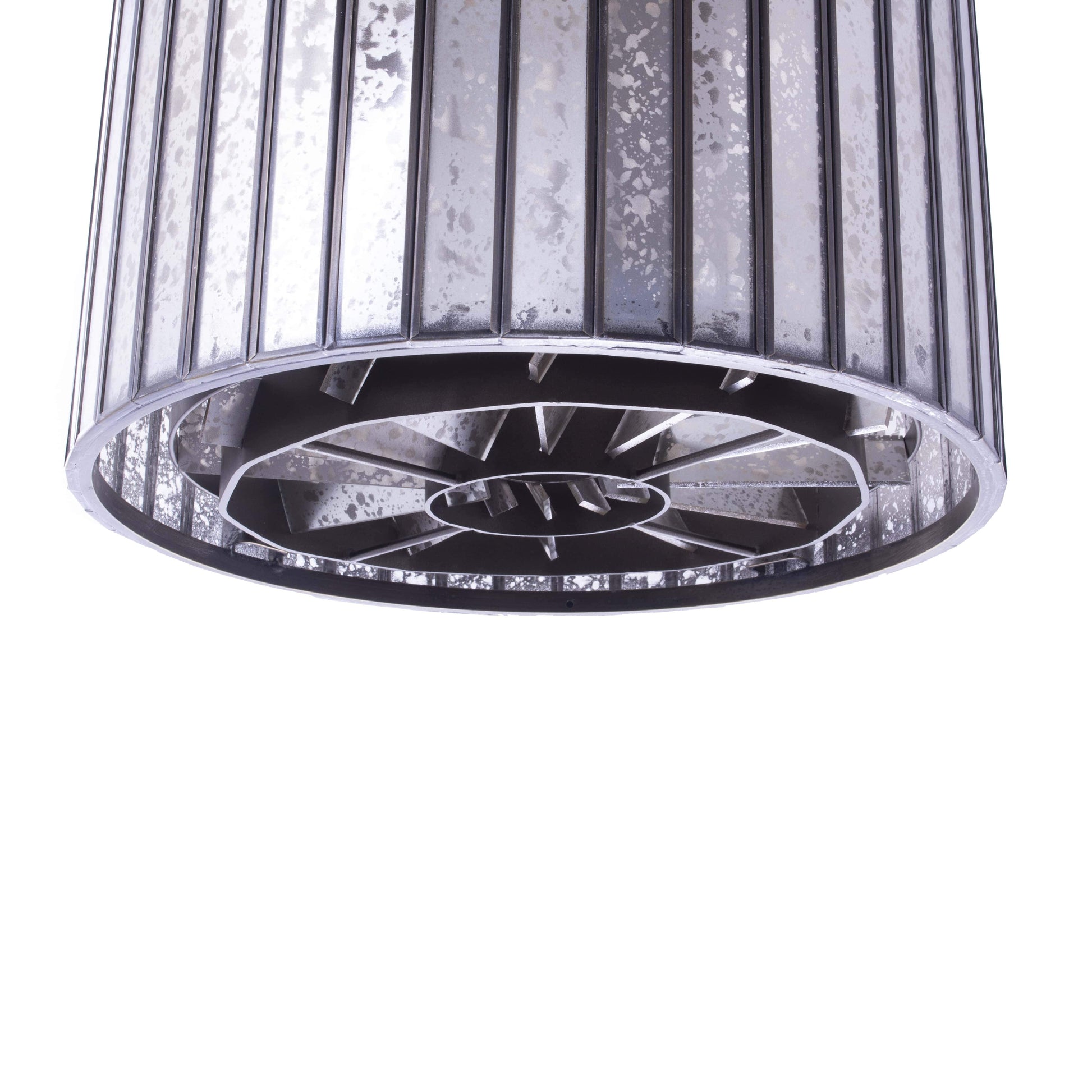 Round Mercury Glass Pendant Light - Kavker