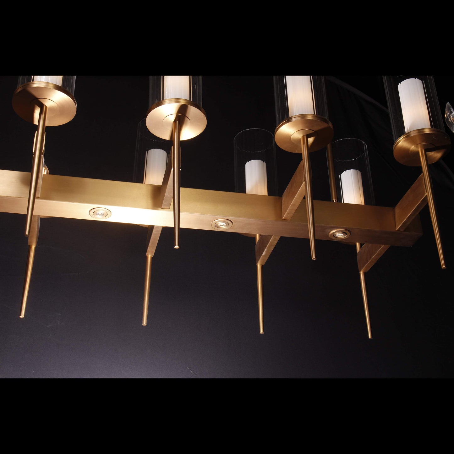 ULTA Brass Linear Rectangular Chandelier - Kavker