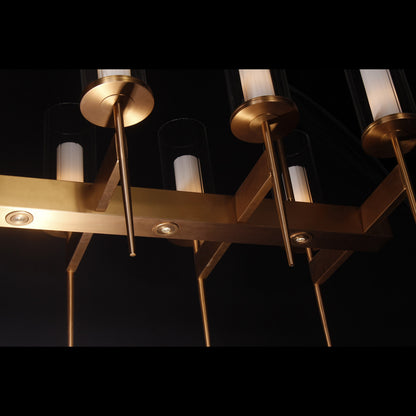 ULTA Brass Linear Rectangular Chandelier - Kavker
