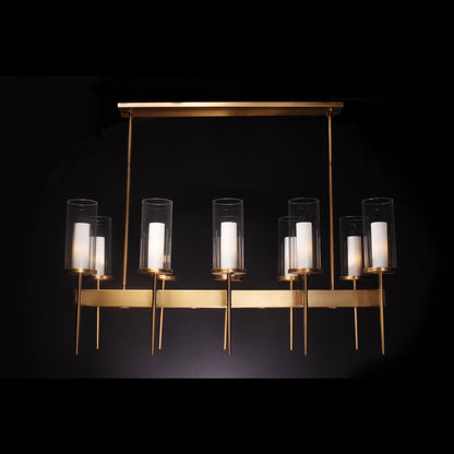 ULTA Brass Linear Rectangular Chandelier - Kavker