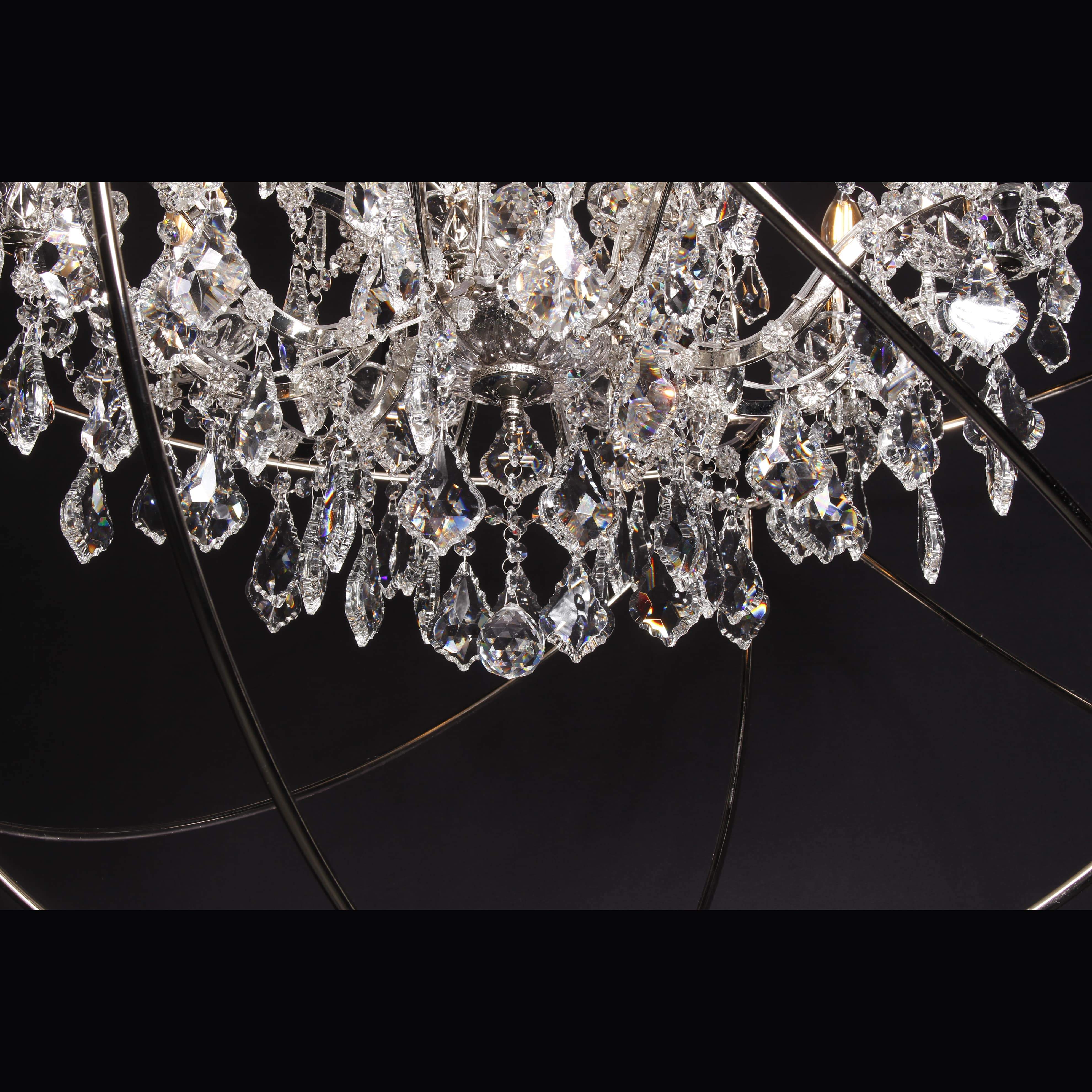 50 Light 80" MN Iron Orb Crystal Chandelier - Kavker - 