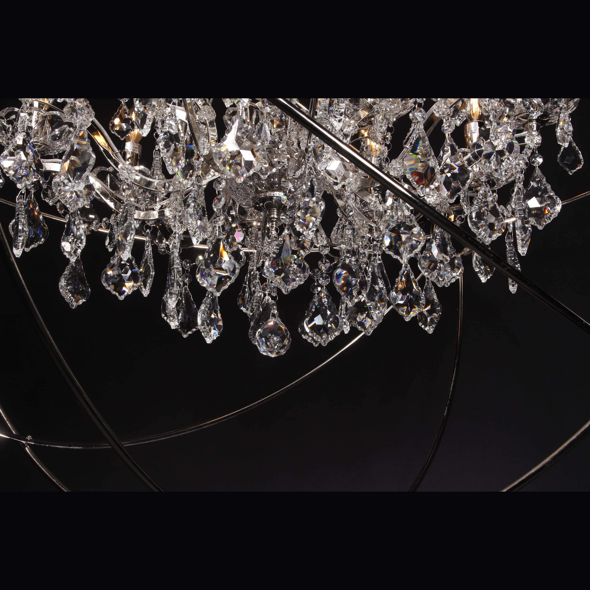 50 Light 80" MN Iron Orb Crystal Chandelier - Kavker - 