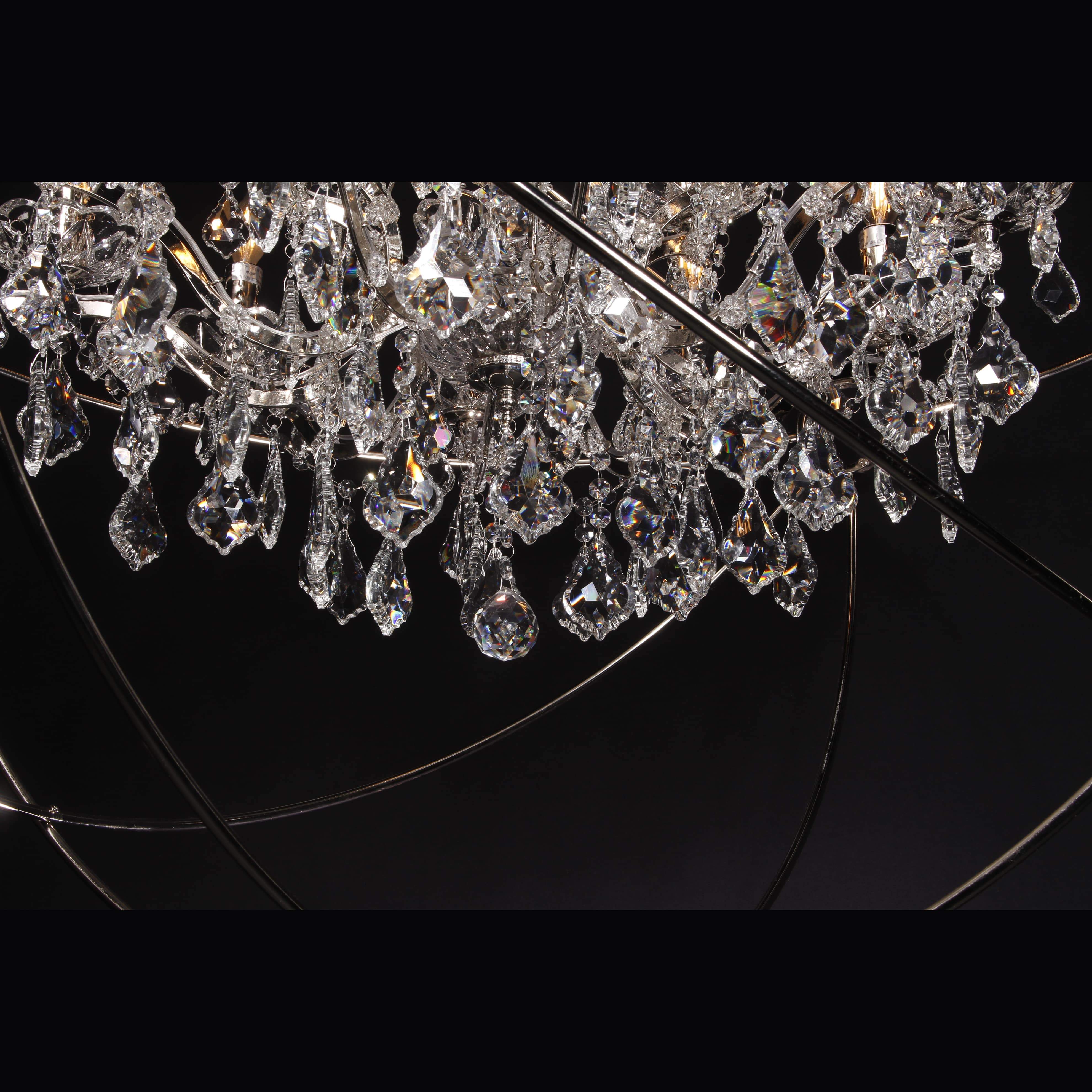 50 Light 80" MN Iron Orb Crystal Chandelier - Kavker - 