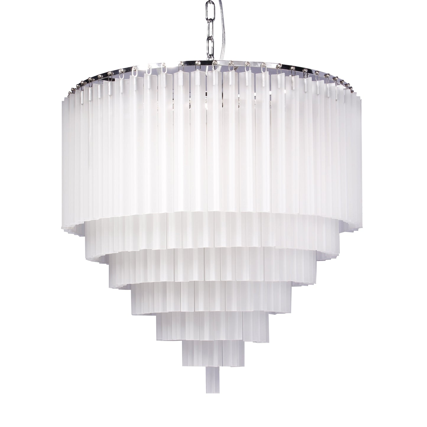 5-Tier Apex Odeon Frost Crystal Fringe Chandelier - Kavker - 