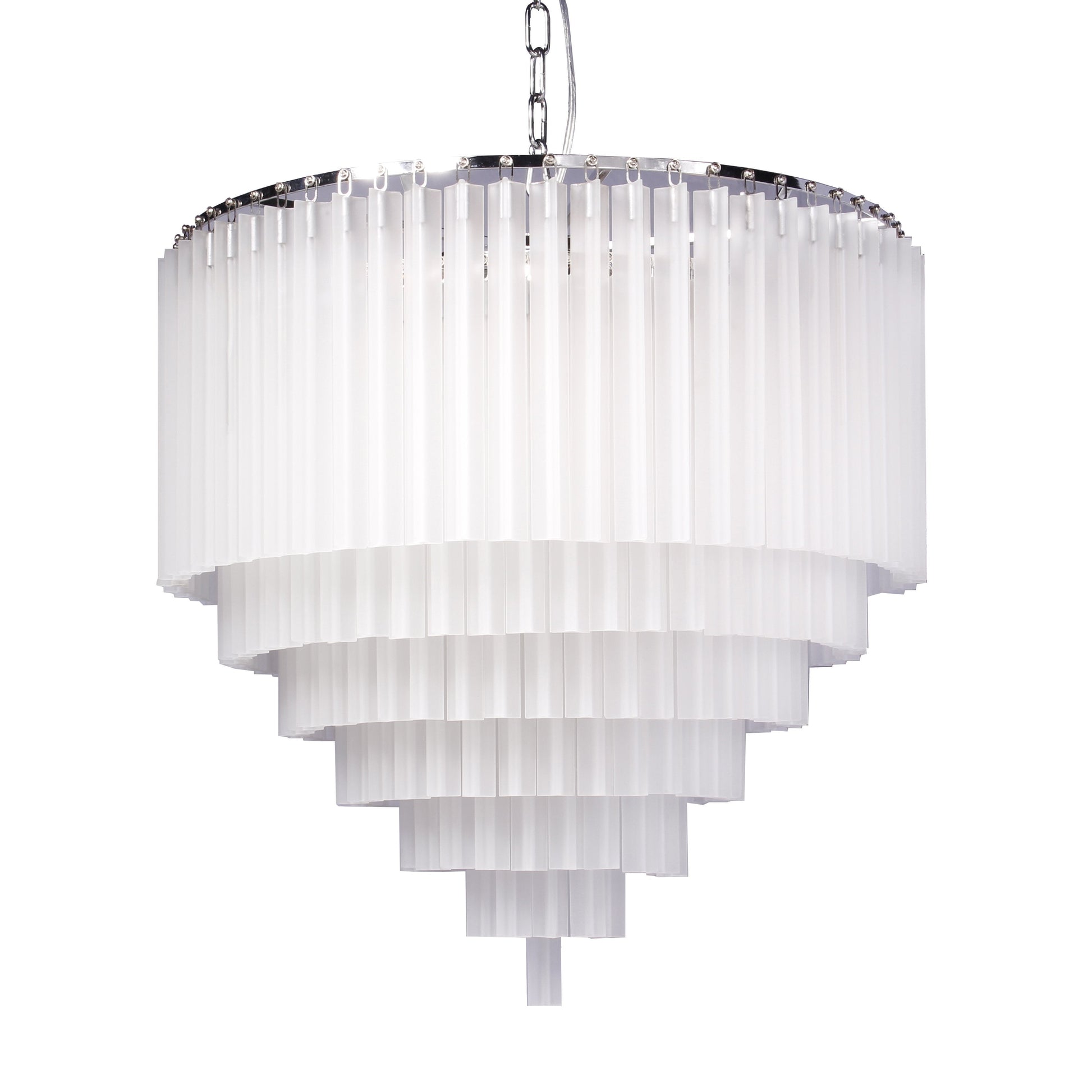 5-Tier Apex Odeon Frost Crystal Fringe Chandelier - Kavker - 