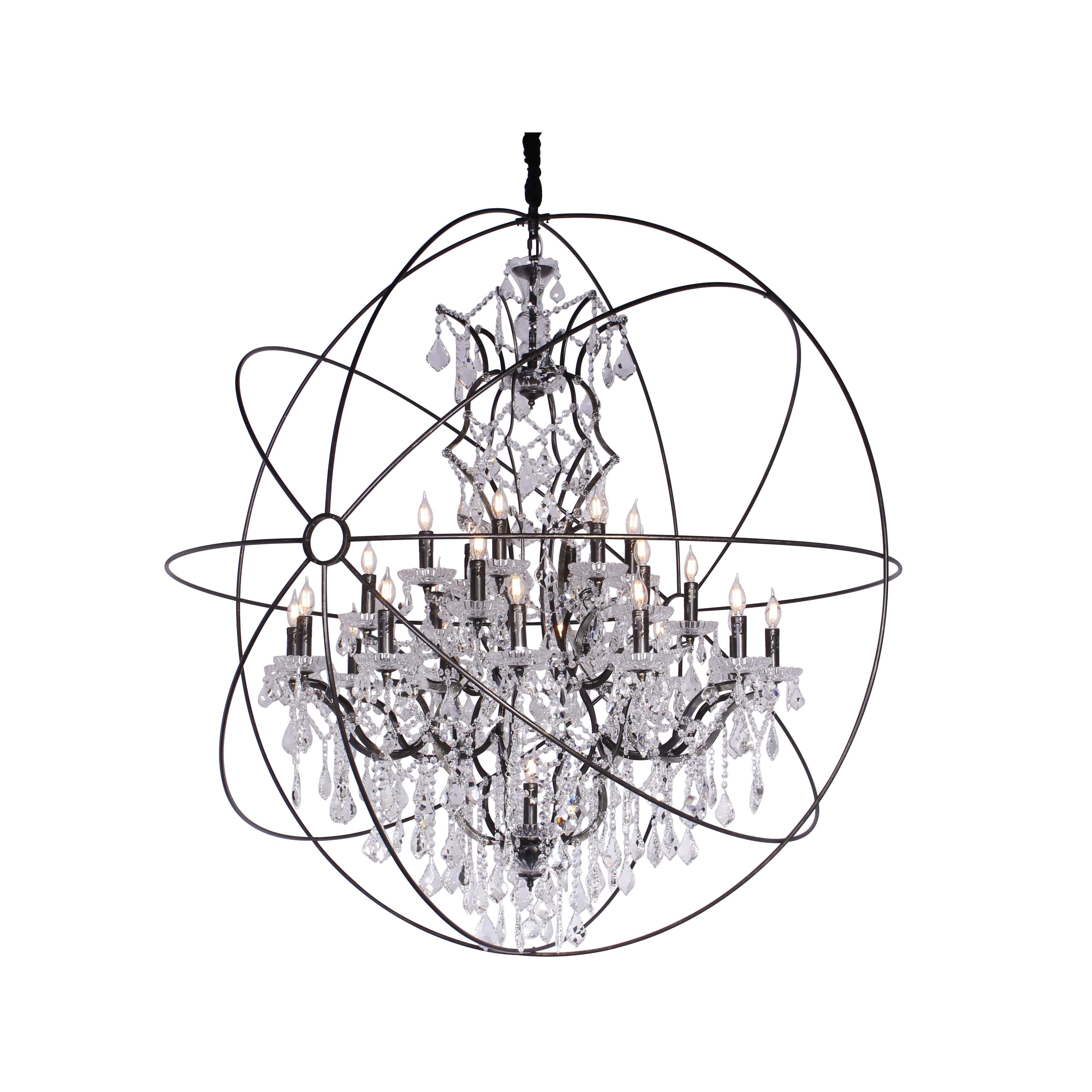 50 Light 80" MN Iron Orb Crystal Chandelier - Kavker - 