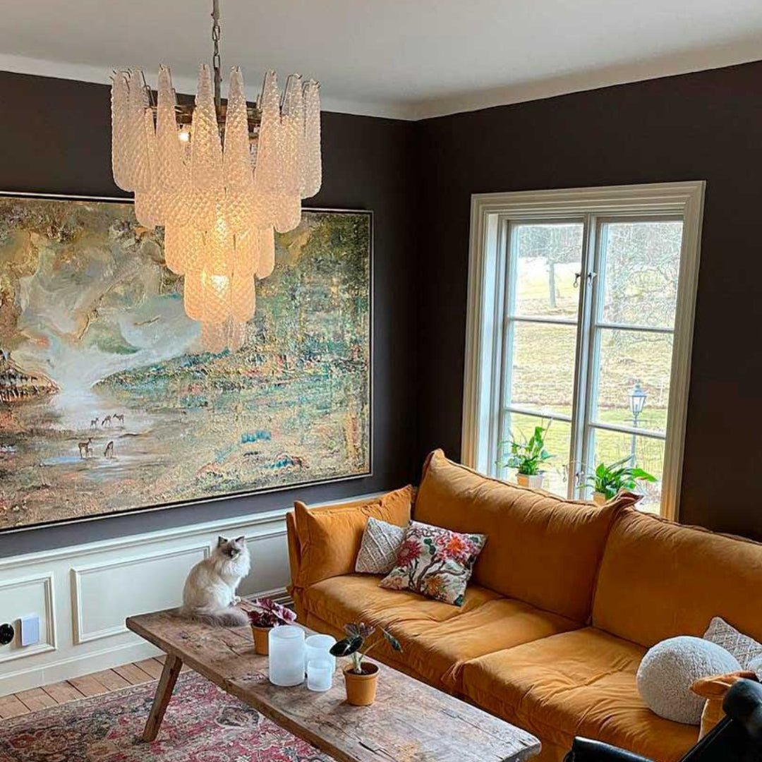 Exquisite Murano Glass Dewdrop Chandelier