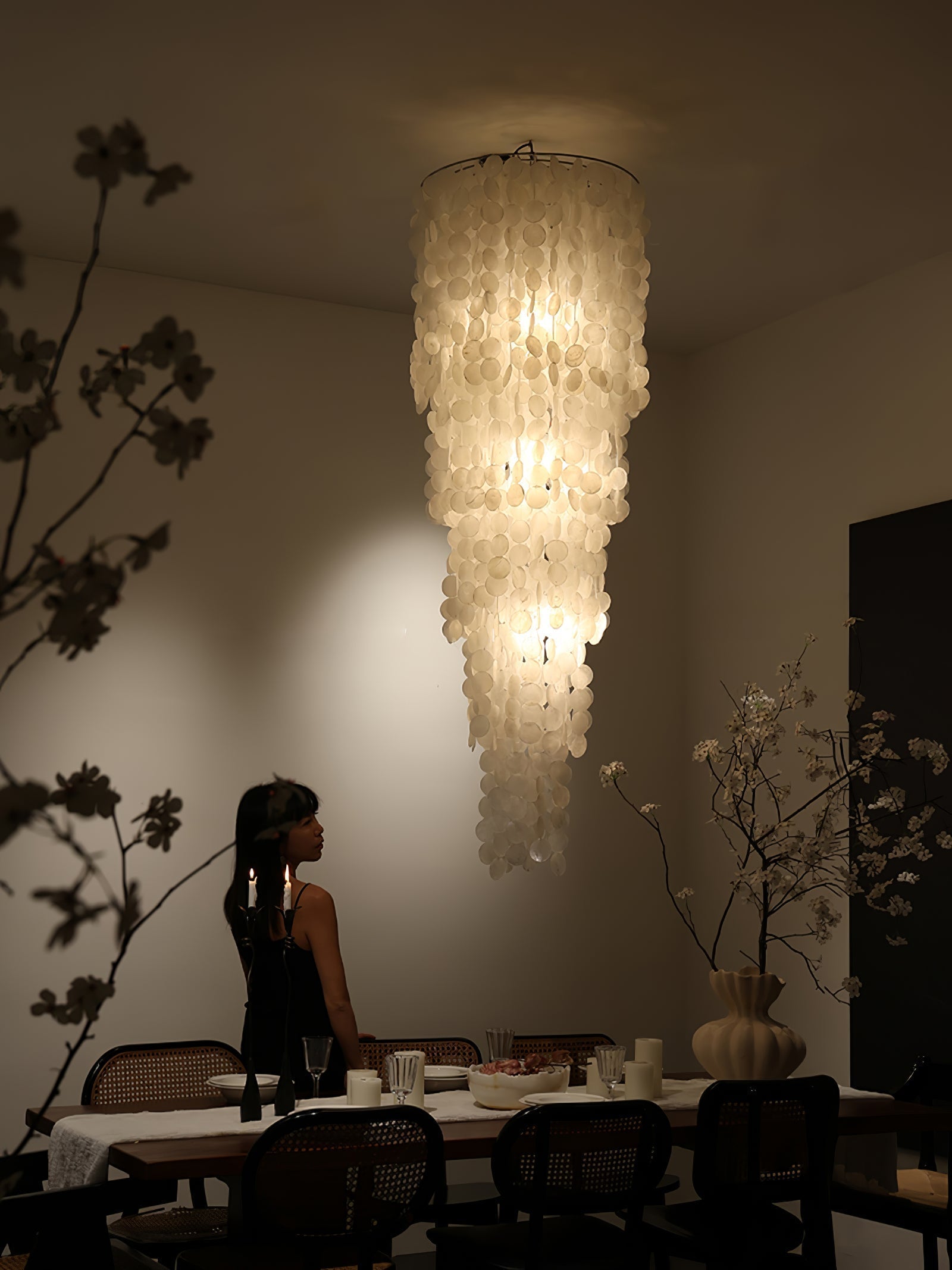 Modern Nerida Shell Chandelier