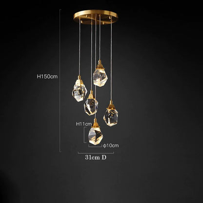 Nicole Crystal Multi-Lights Pendant-Kavker