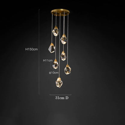 Nicole Crystal Multi-Lights Pendant-Kavker