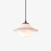 Celestial Saucer Alabaster Pendant Light Black & White