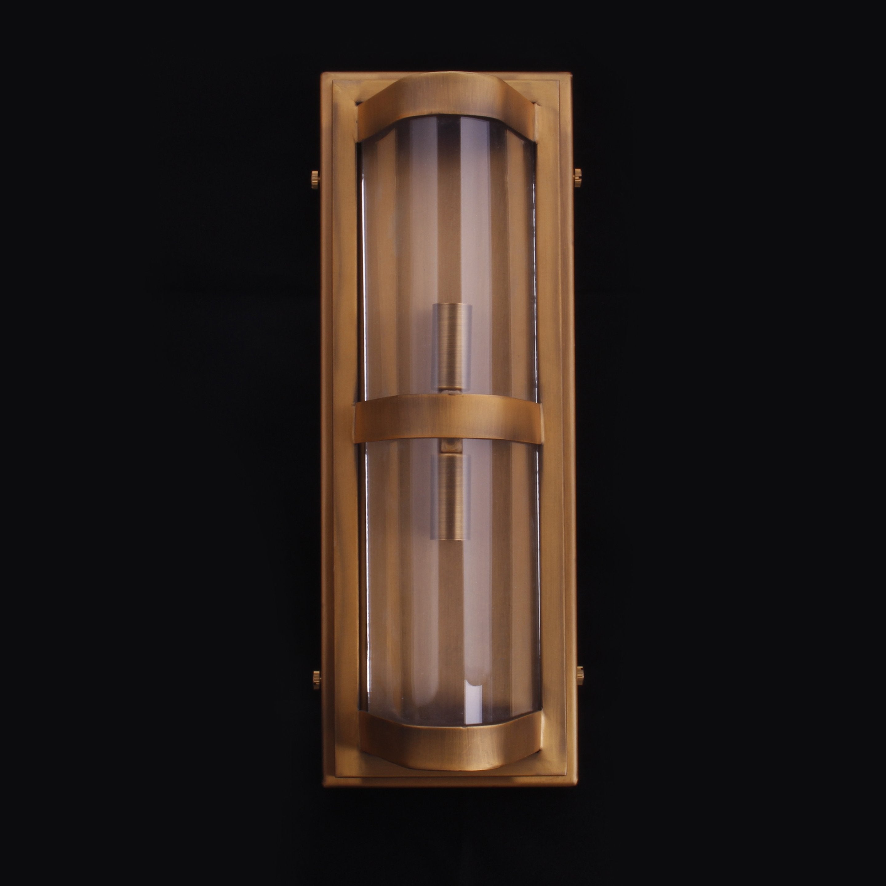 Curved Glass Industrial Sconce - Kavker
