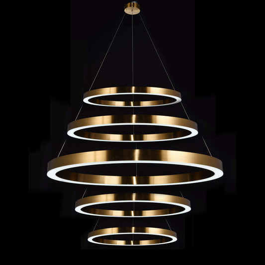 Liana Round 5-Ring LED Chandelier - Kavker - 