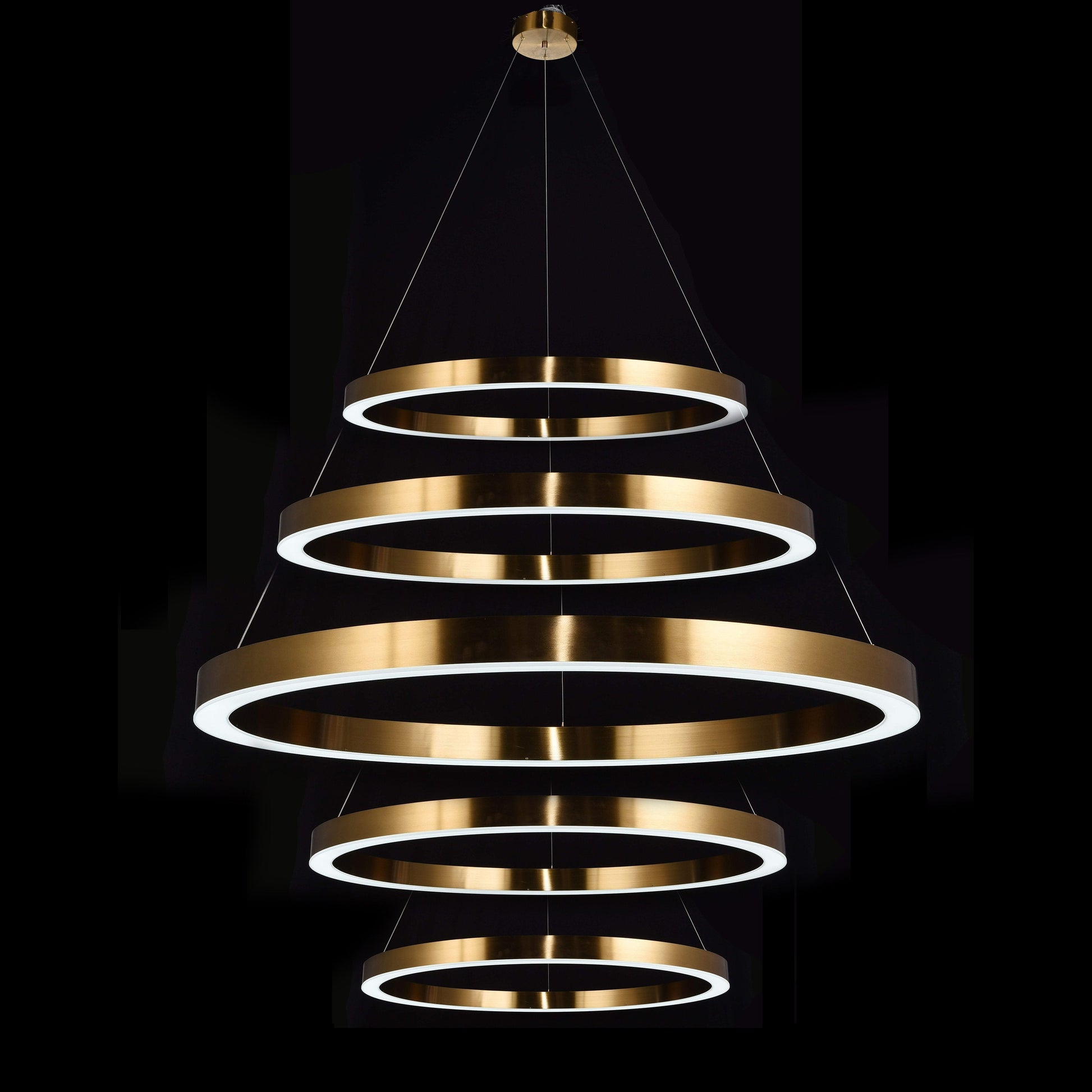 Liana Round 5-Ring Double LED Chandelier - Kavker - 