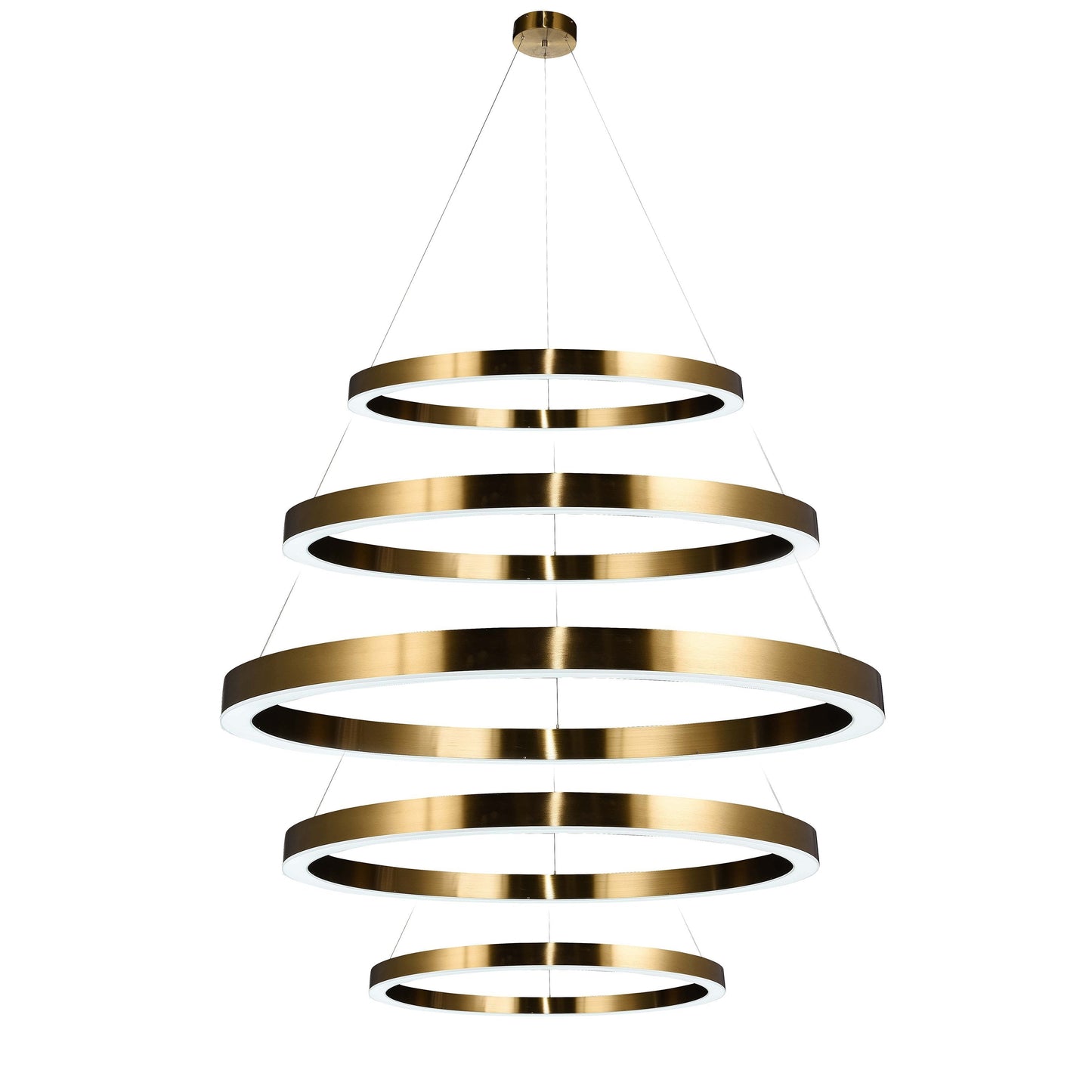 Liana Round 5-Ring LED Chandelier - Kavker - 