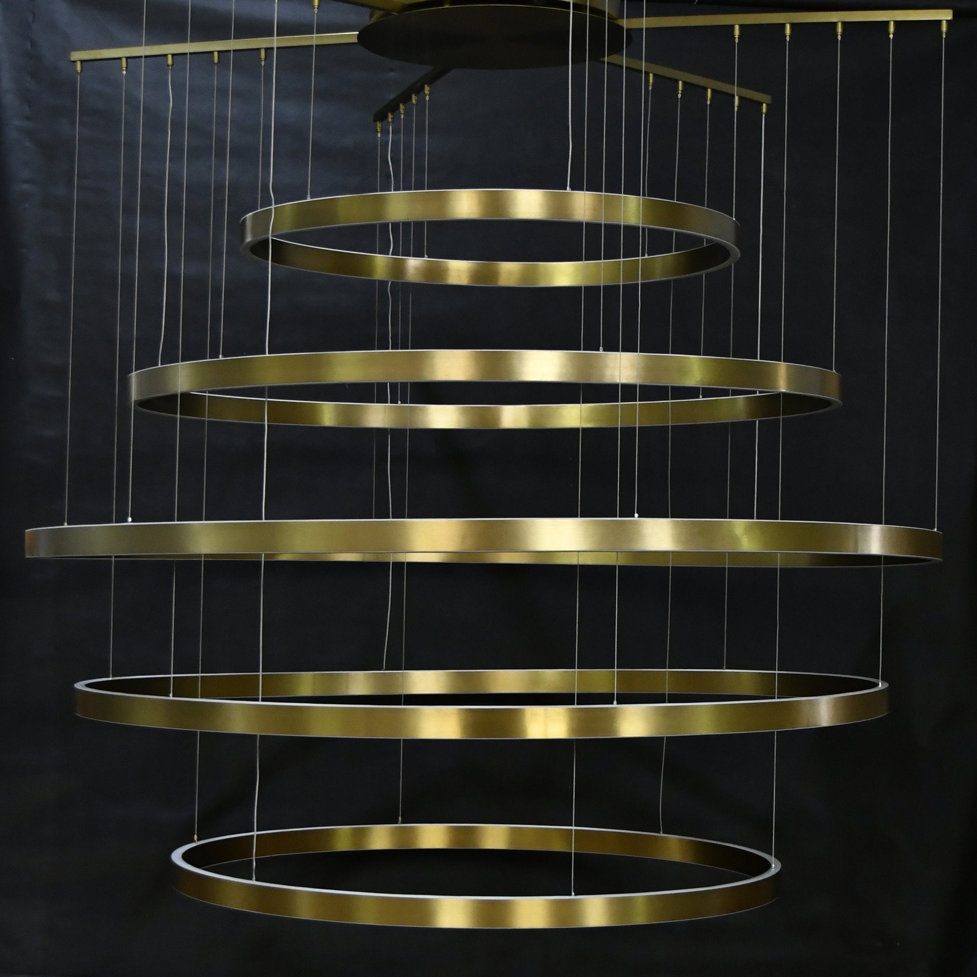 Liana Round 5-Ring Double LED Chandelier - Kavker - 