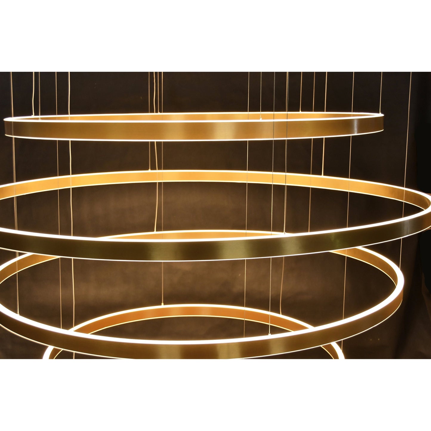 Liana Round 5-Ring Double LED Chandelier - Kavker - 