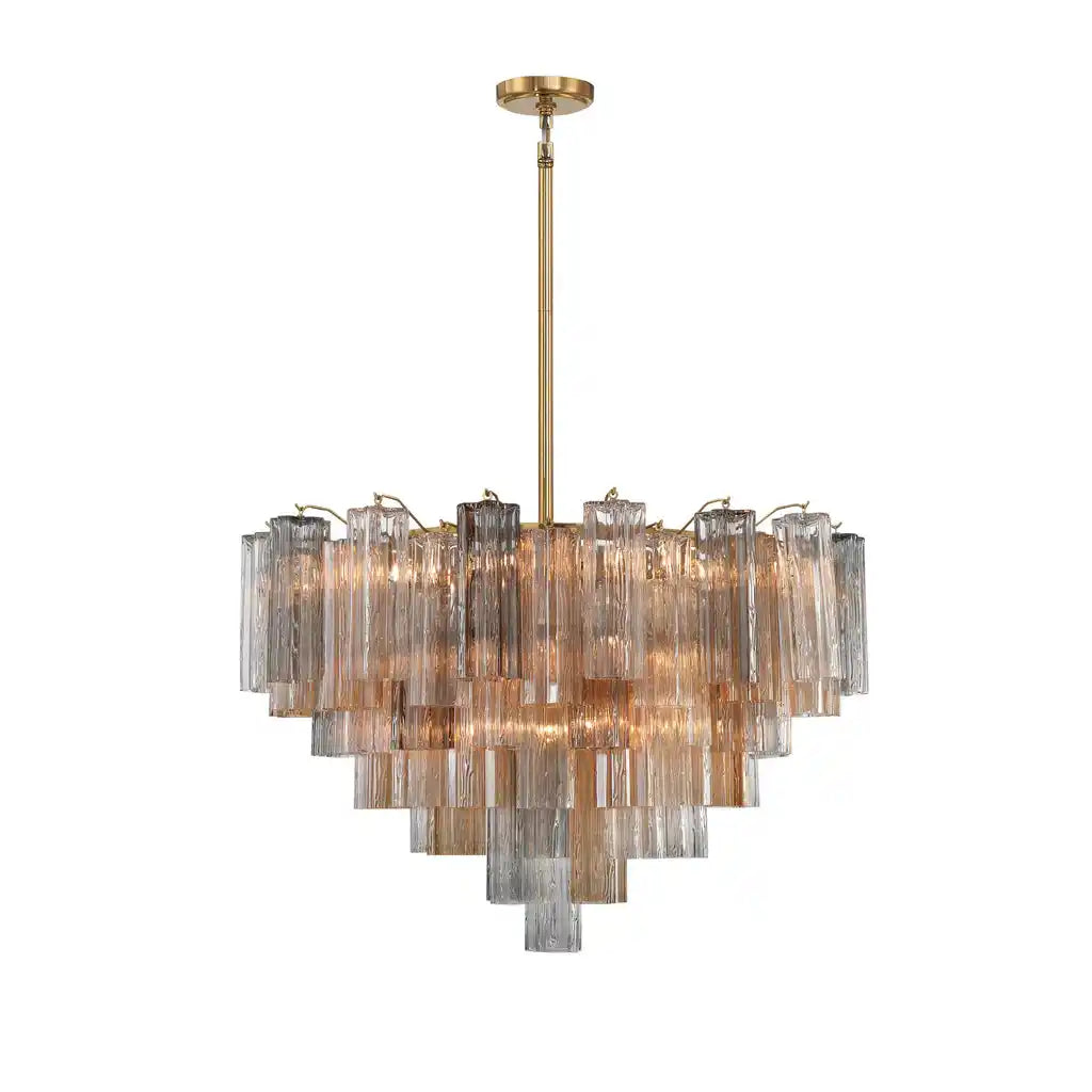 Addis Chandelier 17.8" 19.8" 22" 26.8" 32''D-22"-Brass-Autumn-Kavker