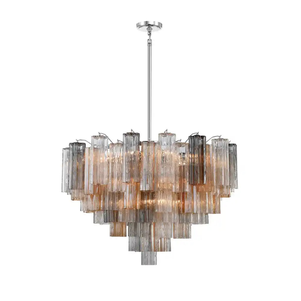 Addis Chandelier 17.8" 19.8" 22" 26.8" 32''D-26.8"-Chrome-Autumn-Kavker