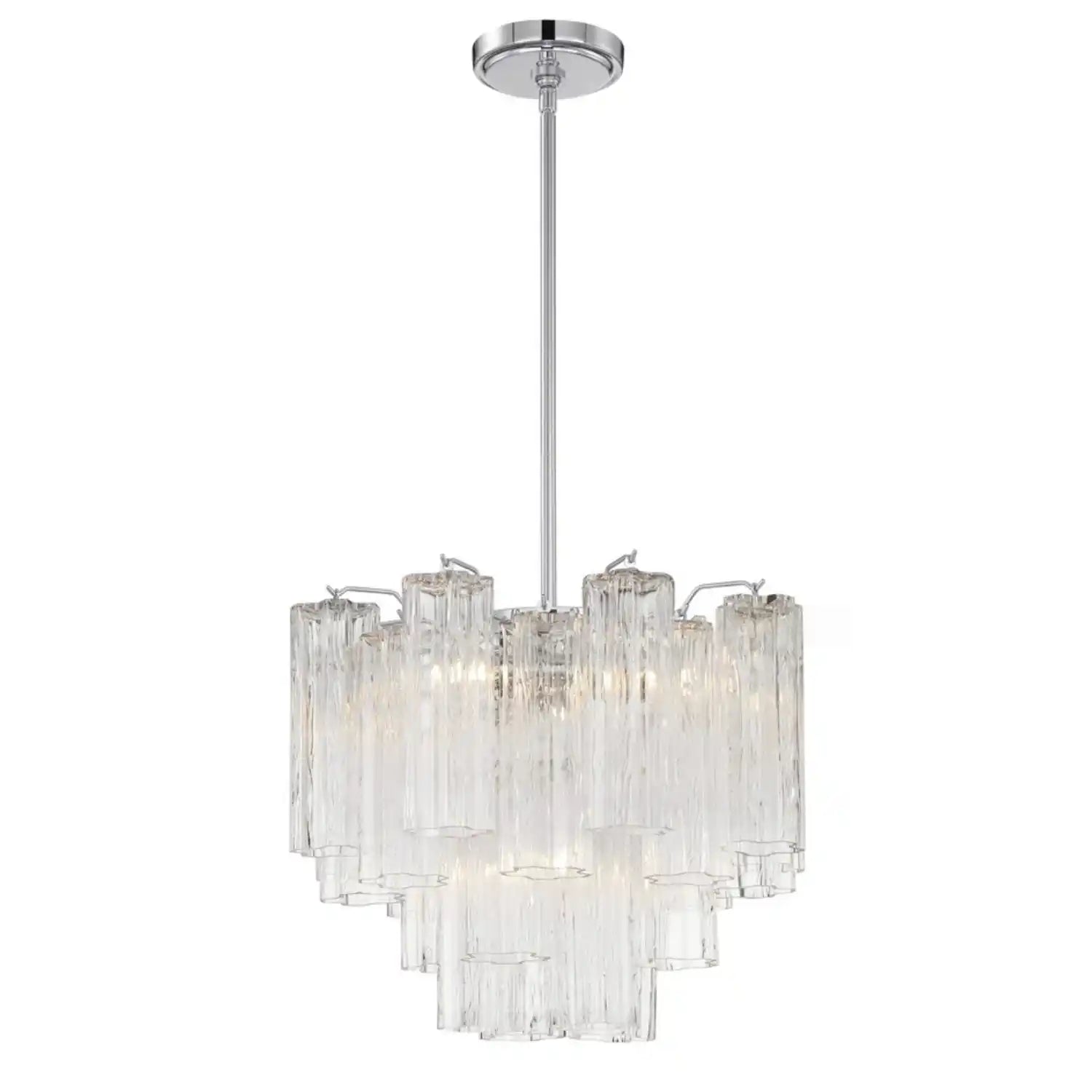 Addis Chandelier 17.8" 19.8" 22" 26.8" 32''D-17.8"-Chrome-Clear-Kavker