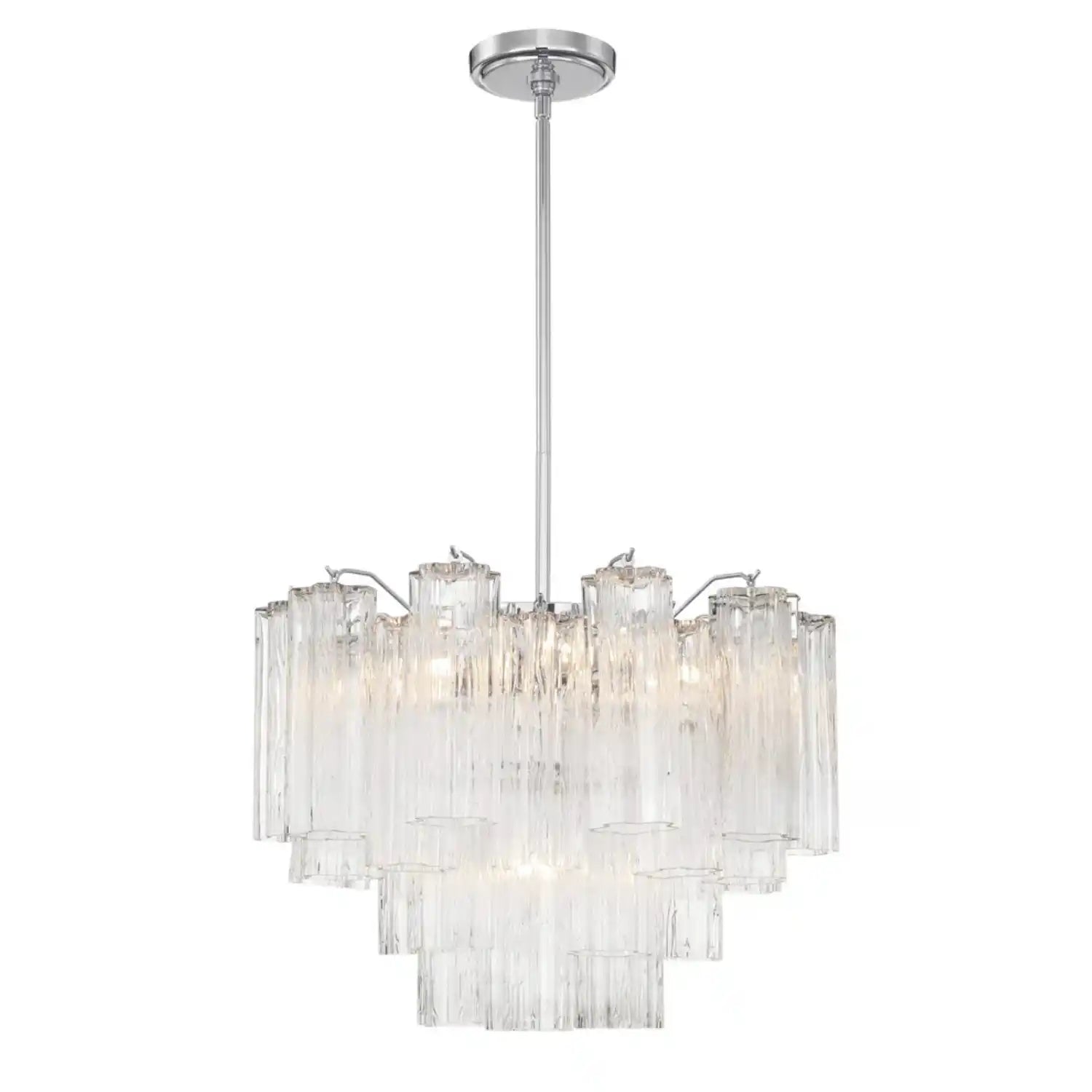 Addis Chandelier 17.8" 19.8" 22" 26.8" 32''D-19.8"-Chrome-Clear-Kavker