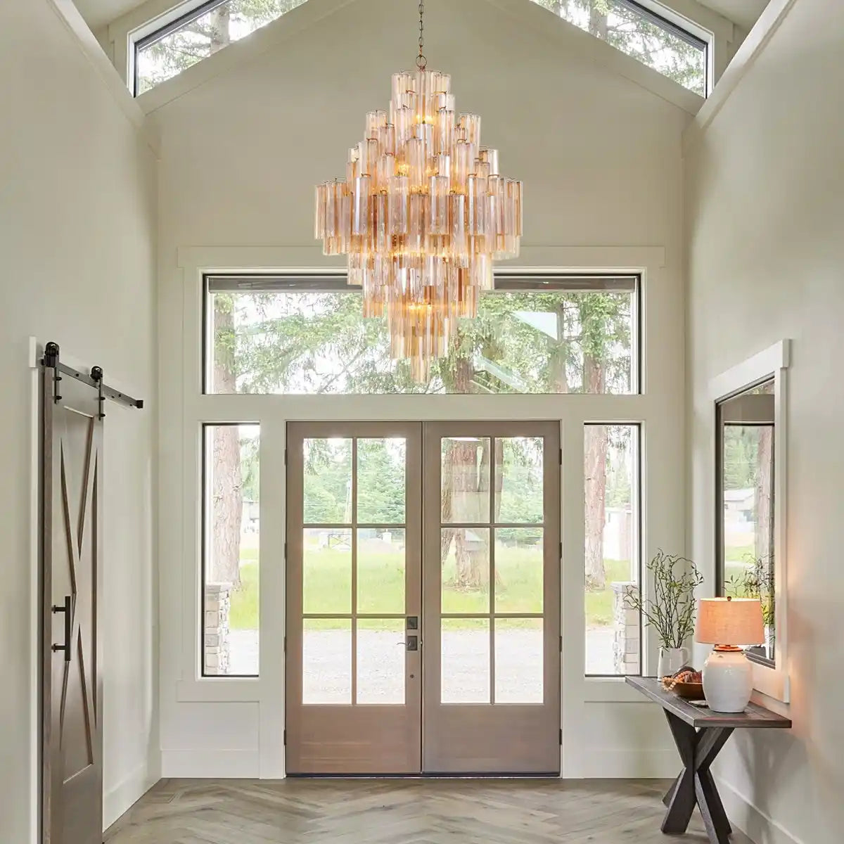 Addis Diamond Chandelier 49''H-Kavker