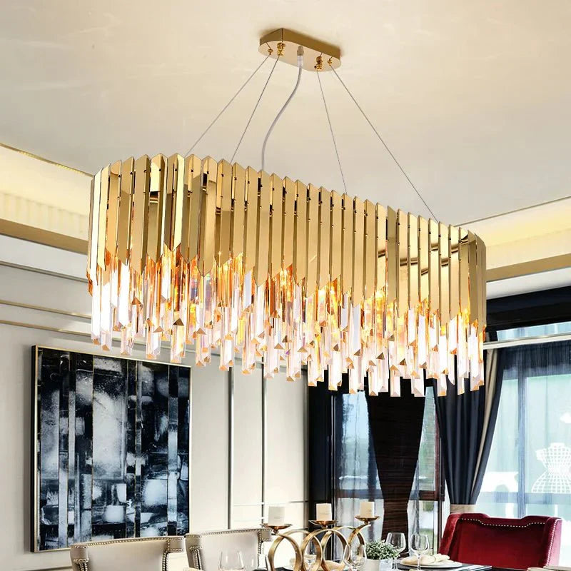 Arrows Rectangular Crystal Chandelier - Kavker