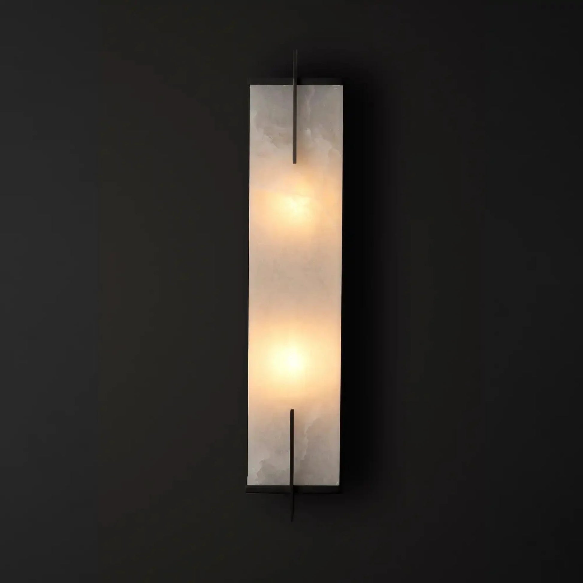 Beckett Alabaster Wall Sconce - ∅ 4.7″ x H 31.5″ / Dia 12cm x H 80cmBrassKavker