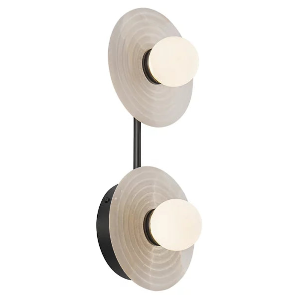 Dahlia Alabaster LED Vanity Light-Kavker-Bronze-2 Light-Kavker
