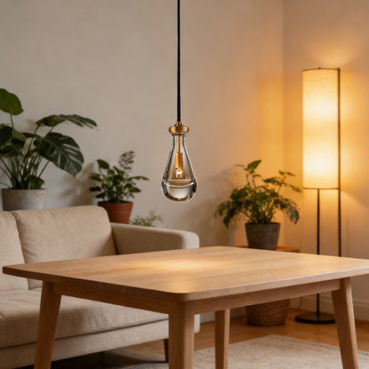 Waterdrop Glass LED Pendant Light