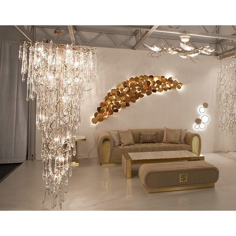 Livio Round Foyer Branching Teardrop Chandelier - Kavker - 