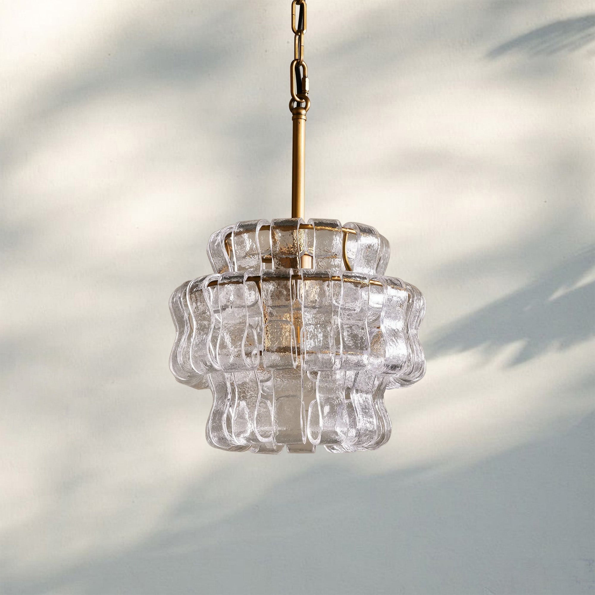 Ghiaccio Pendant Light - BrassSmoke-Kavker