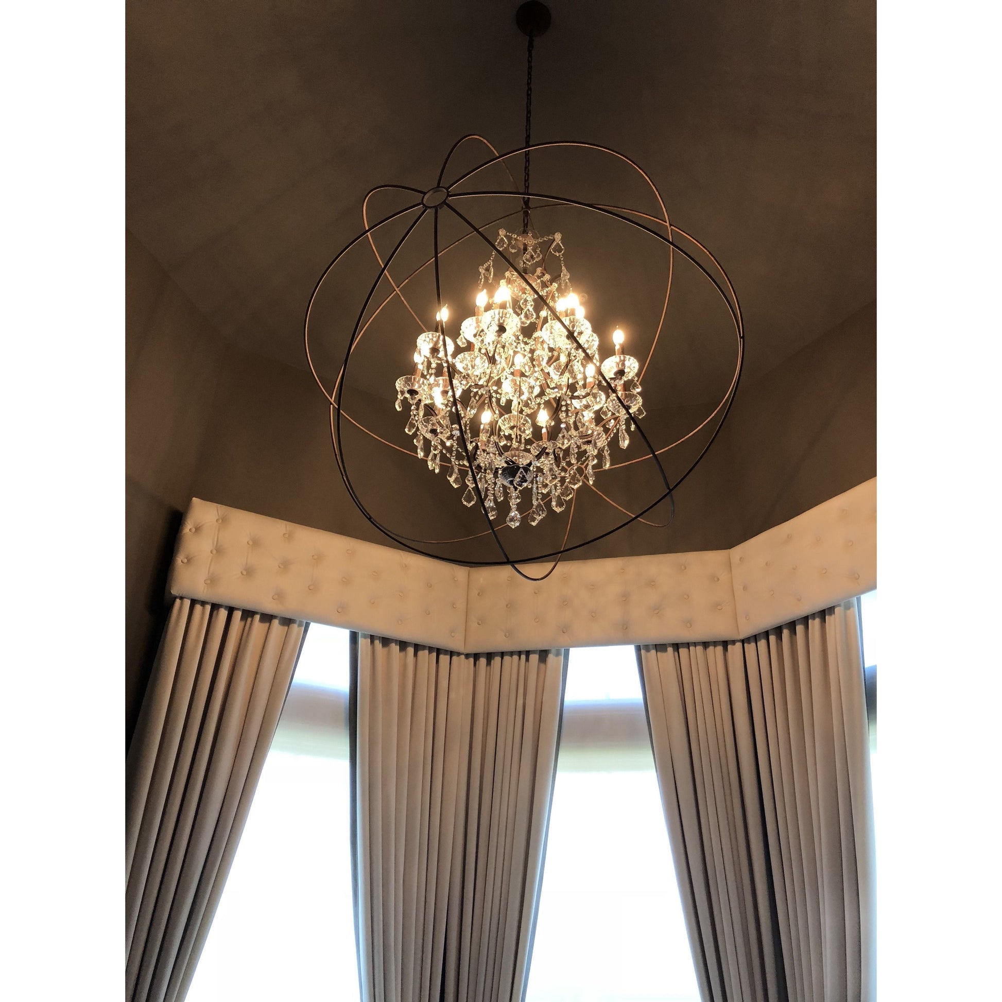 50 Light 80" MN Iron Orb Crystal Chandelier - Kavker - 